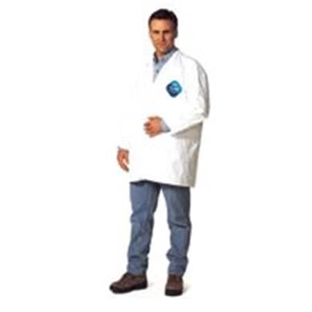 Dupont 251-TY211S-L Tyvek Lab Coats No Pockets Knee Length; Large; Tyvek Lab Coat